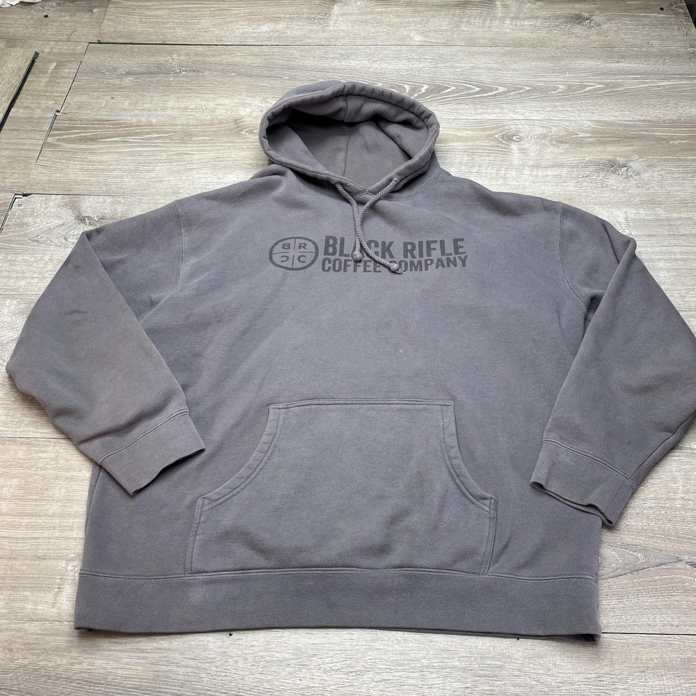 Black Rifle Coffee Company Hoodie Mens 3XL Gray Fleece Independent Trading Co